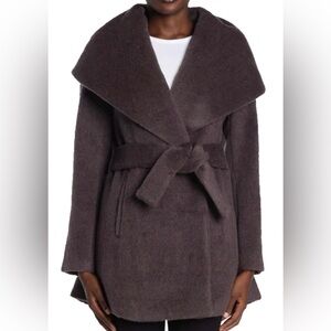 Trina Turk Purple Belted Coat